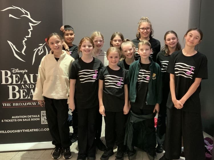 Choir students at the Chatswood Concourse Theatre