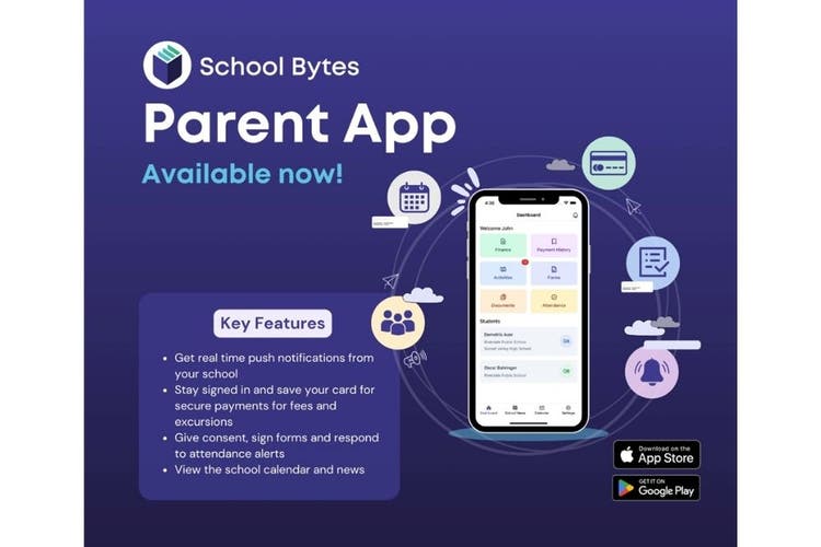 School Bytes parent app flyer